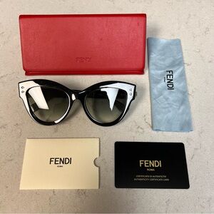 Fendi Black Cat-Eye Sunglasses